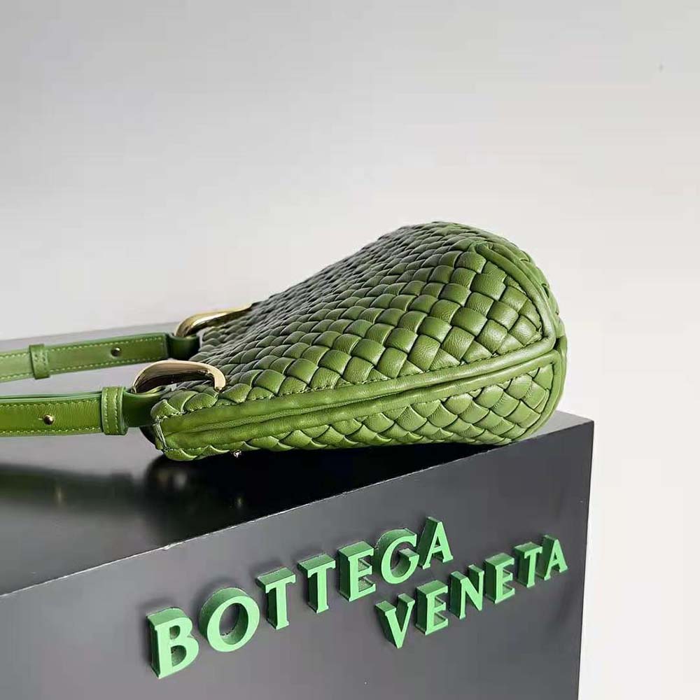 Bottega Veneta Women Small Clicker Shoulder Bag-Green - image 6