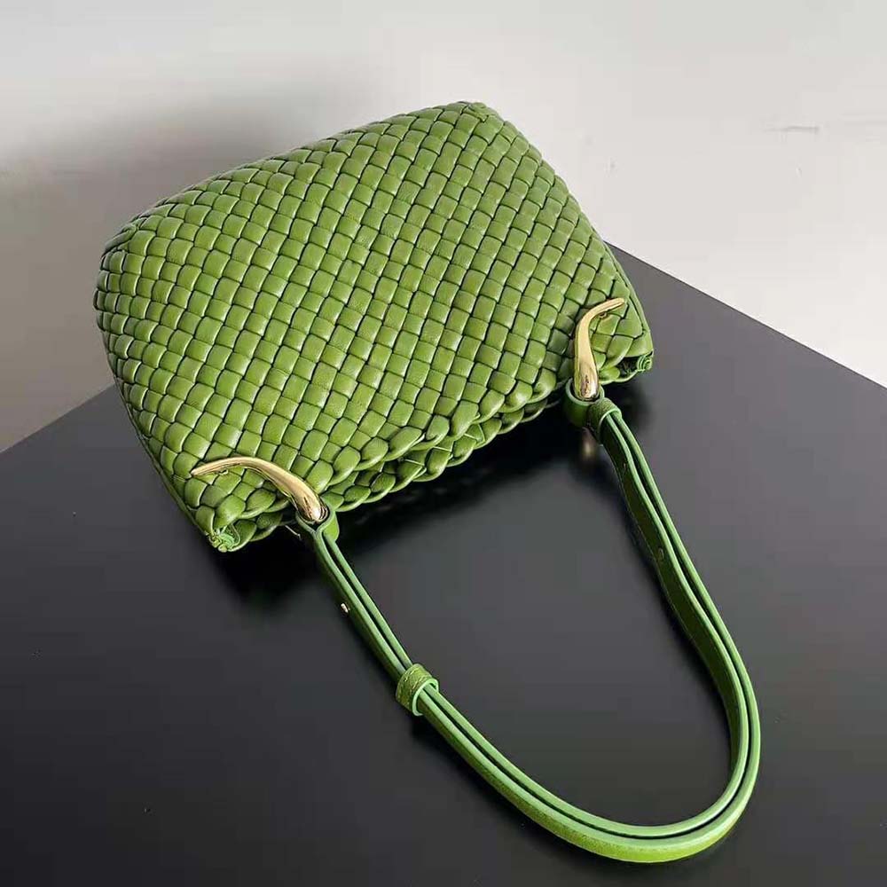 Bottega Veneta Women Small Clicker Shoulder Bag-Green - image 4