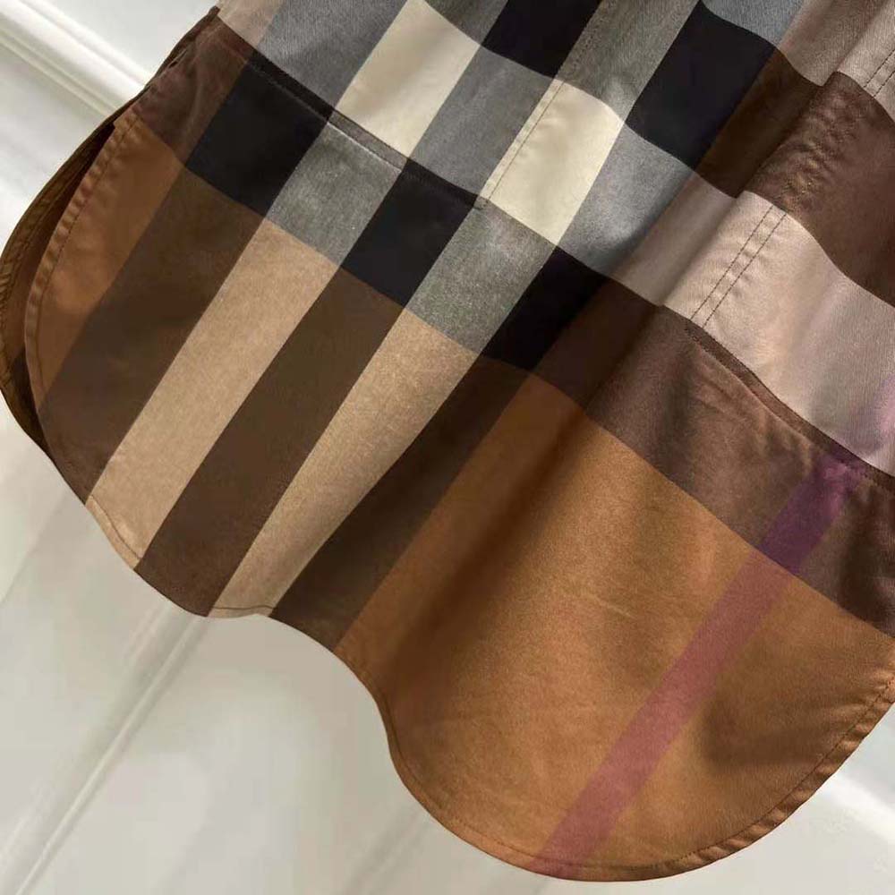 Burberry Women Check Cotton Tie-waist Shirt Dress - image 9