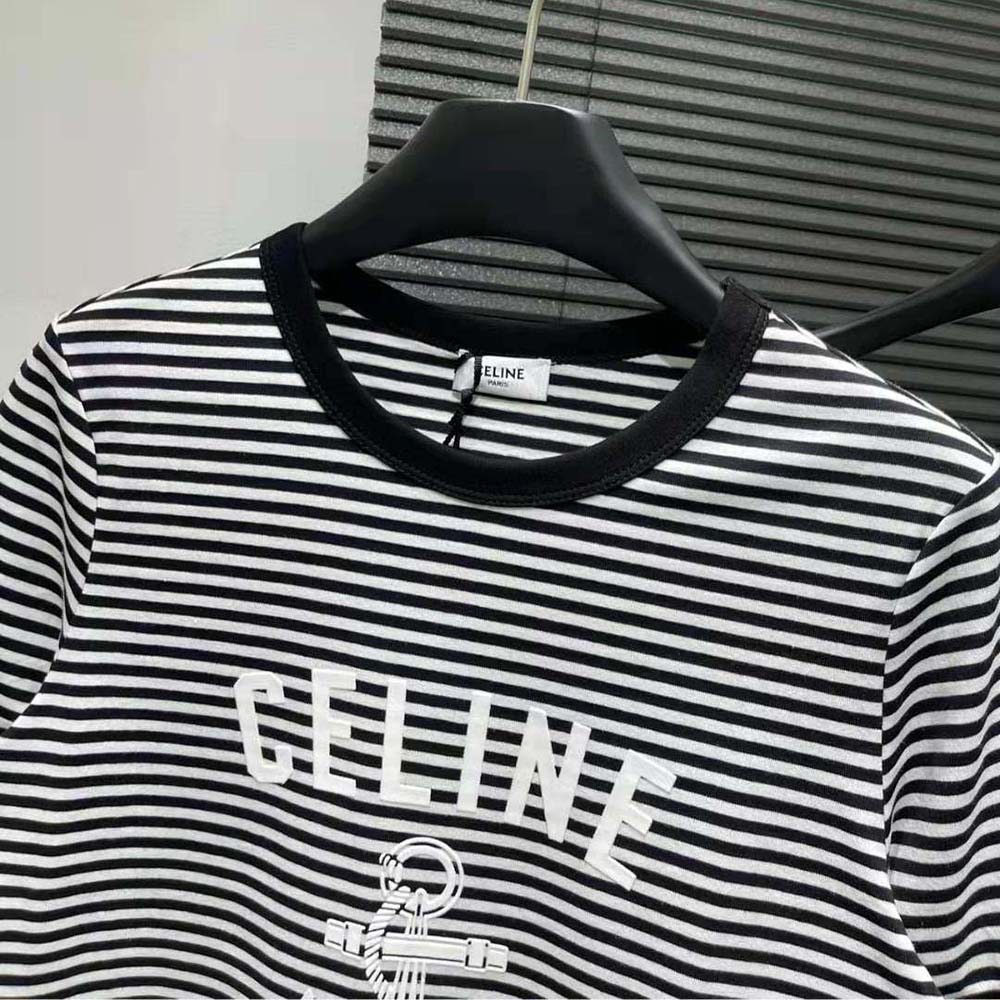 Celine Women 70’s Anchor T-shirt in Striped Jersey - image 4