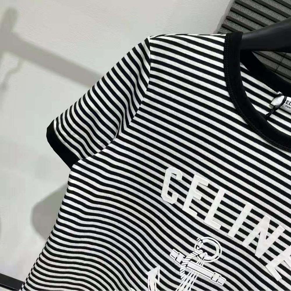 Celine Women 70’s Anchor T-shirt in Striped Jersey - image 6