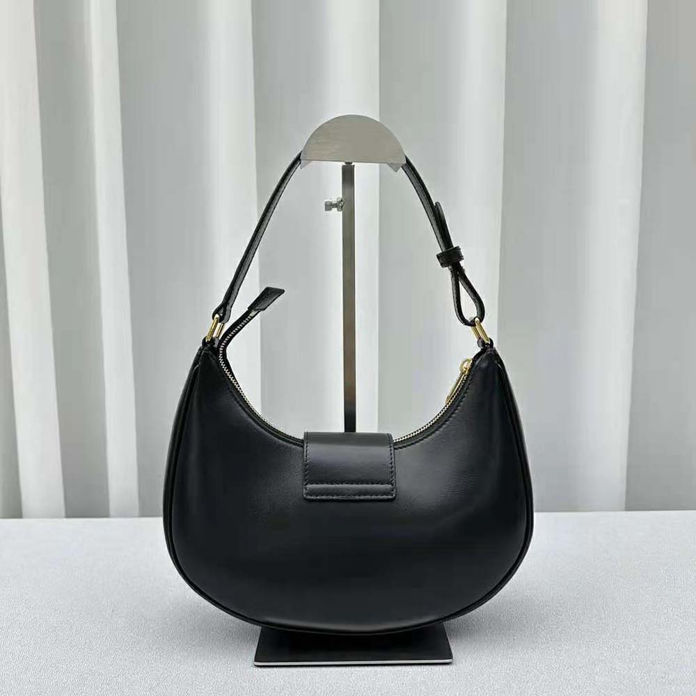 Celine Women Ava Triomphe Soft Bag in Smooth Calfskin-Black - image 4