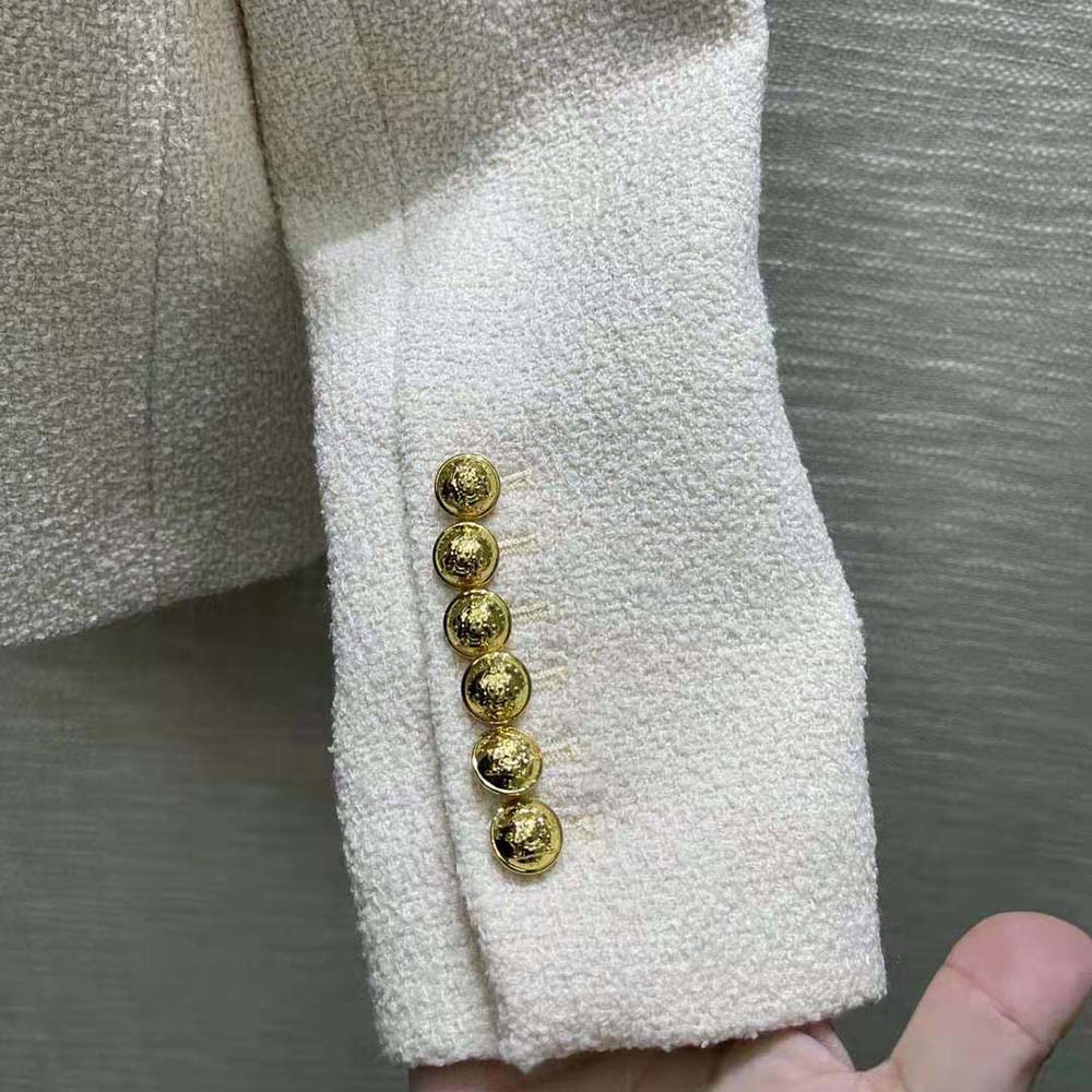 Celine Women Military Jacket in Tweed - image 8