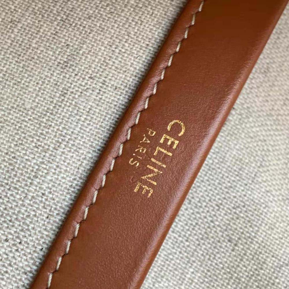 Celine Women Small Cabas Thais in Striped Textile with Celine - image 10