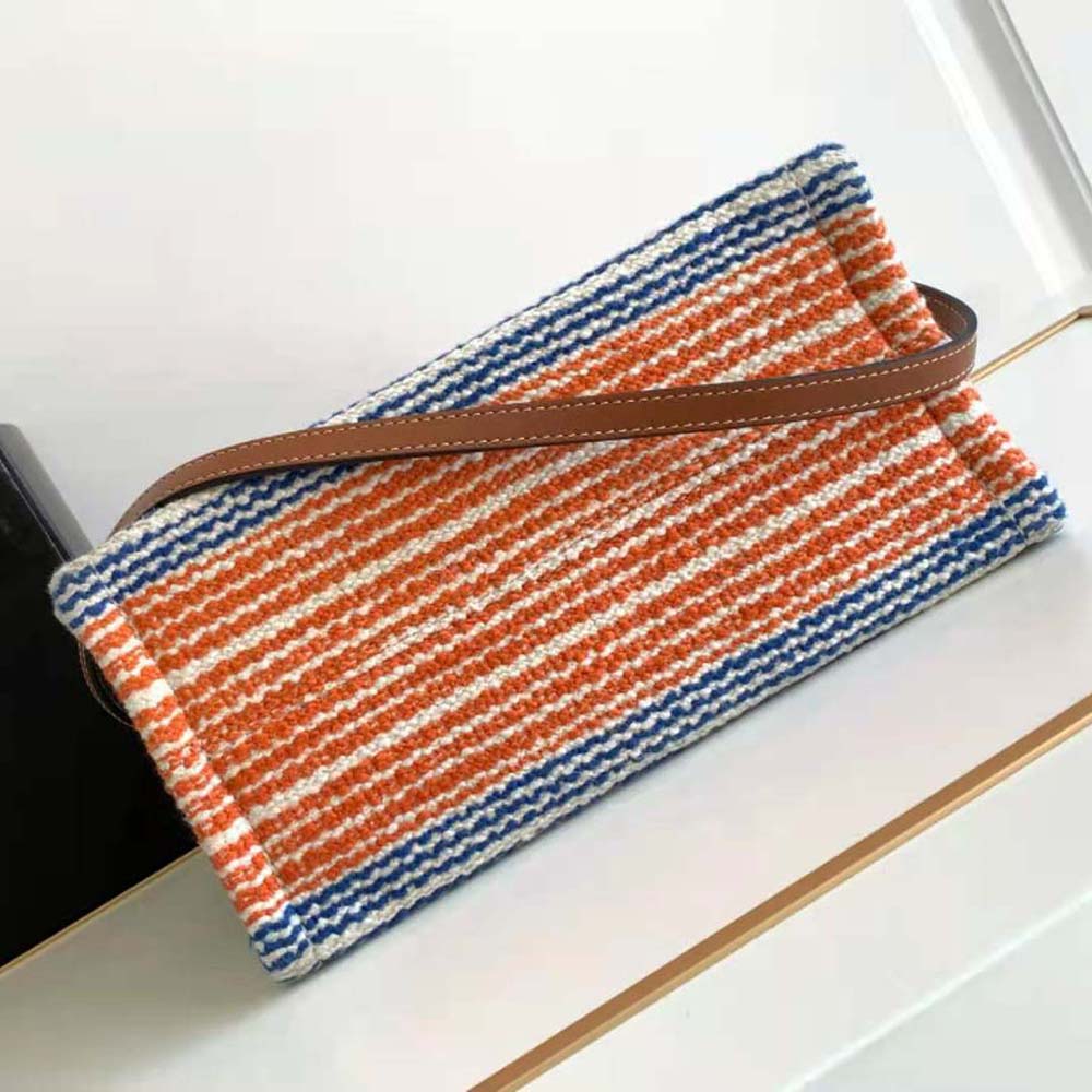 Celine Women Small Cabas Thais in Striped Textile with Celine - image 5