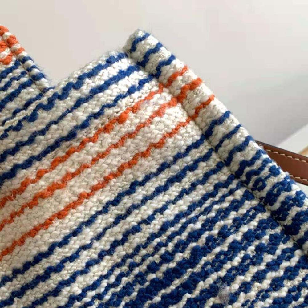 Celine Women Small Cabas Thais in Striped Textile with Celine - image 7