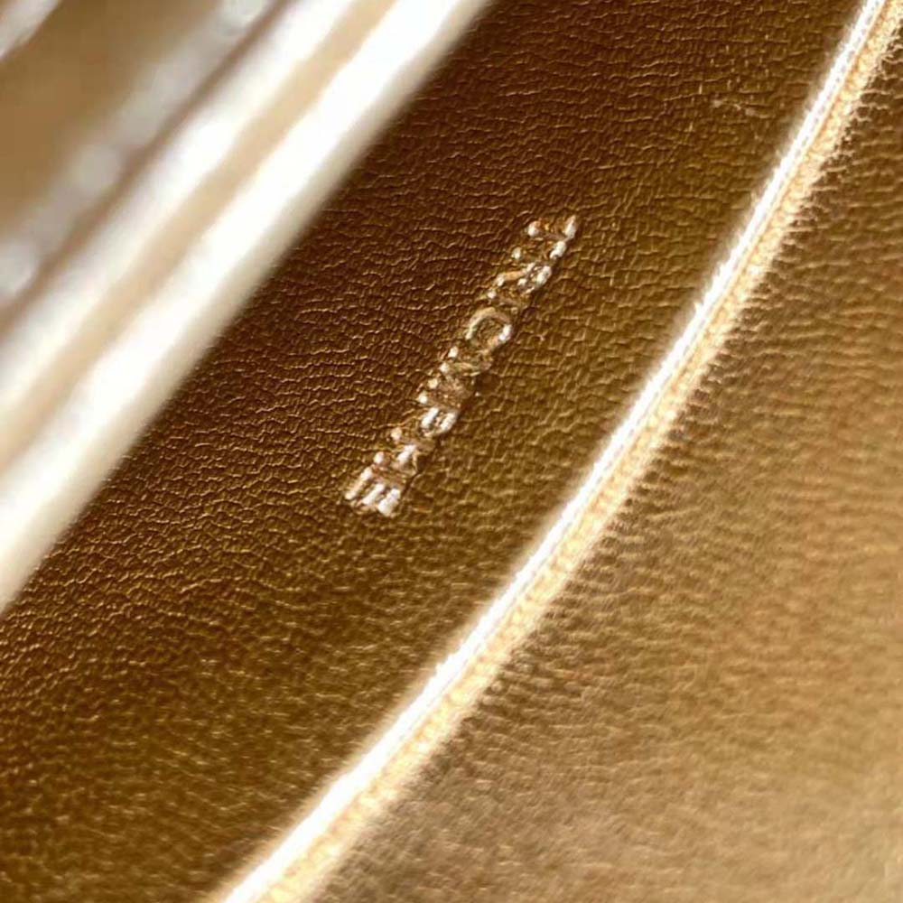 Celine Women Teen Triomphe Bag in Sequins and Calfskin-Gold - image 9