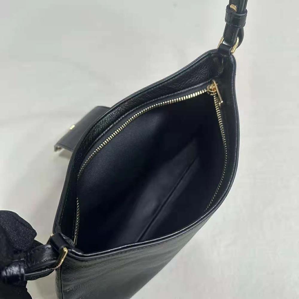 Celine Women Wiltern Clutch Triomphe Soft in Smooth Calfskin-Black - image 7
