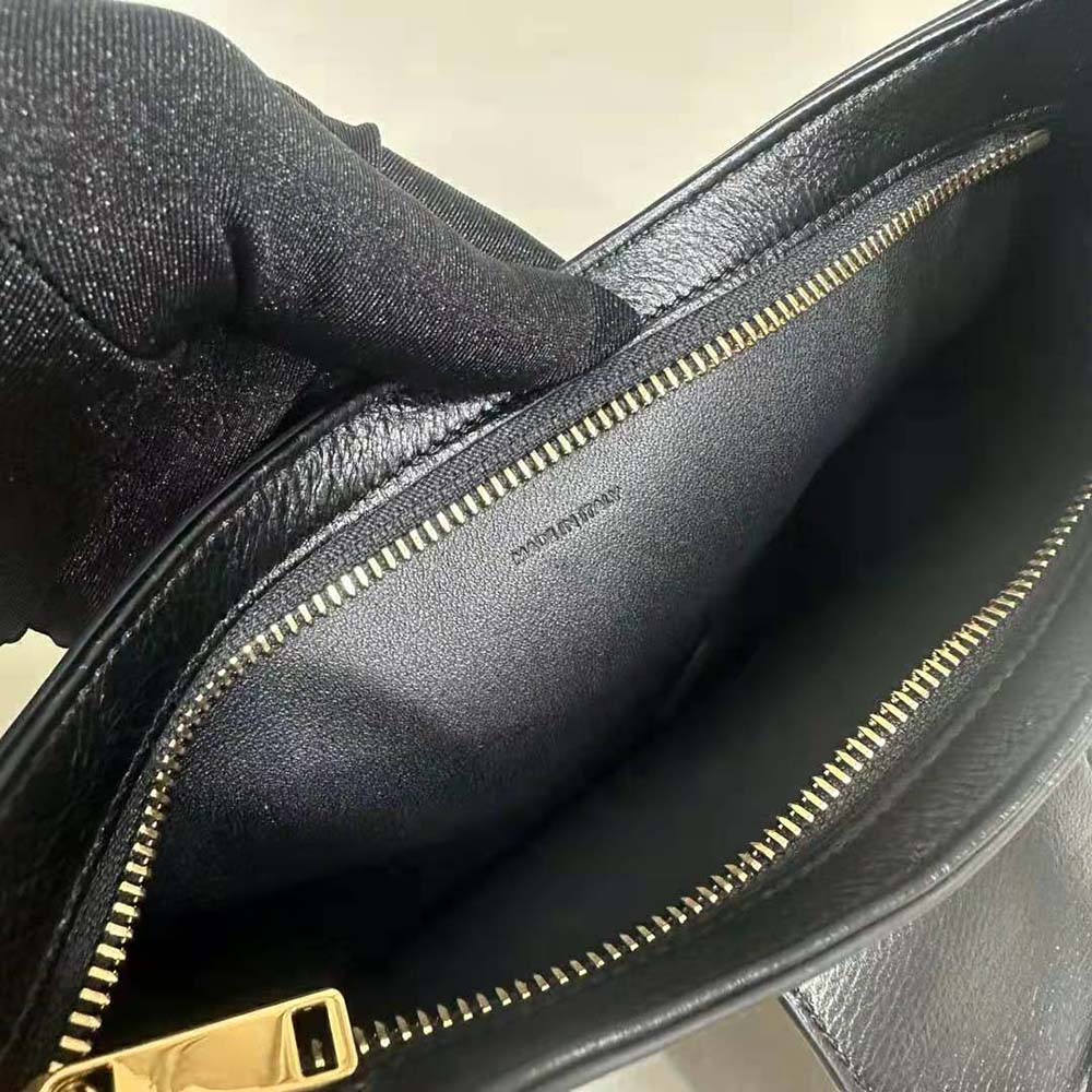 Celine Women Wiltern Clutch Triomphe Soft in Smooth Calfskin-Black - image 9