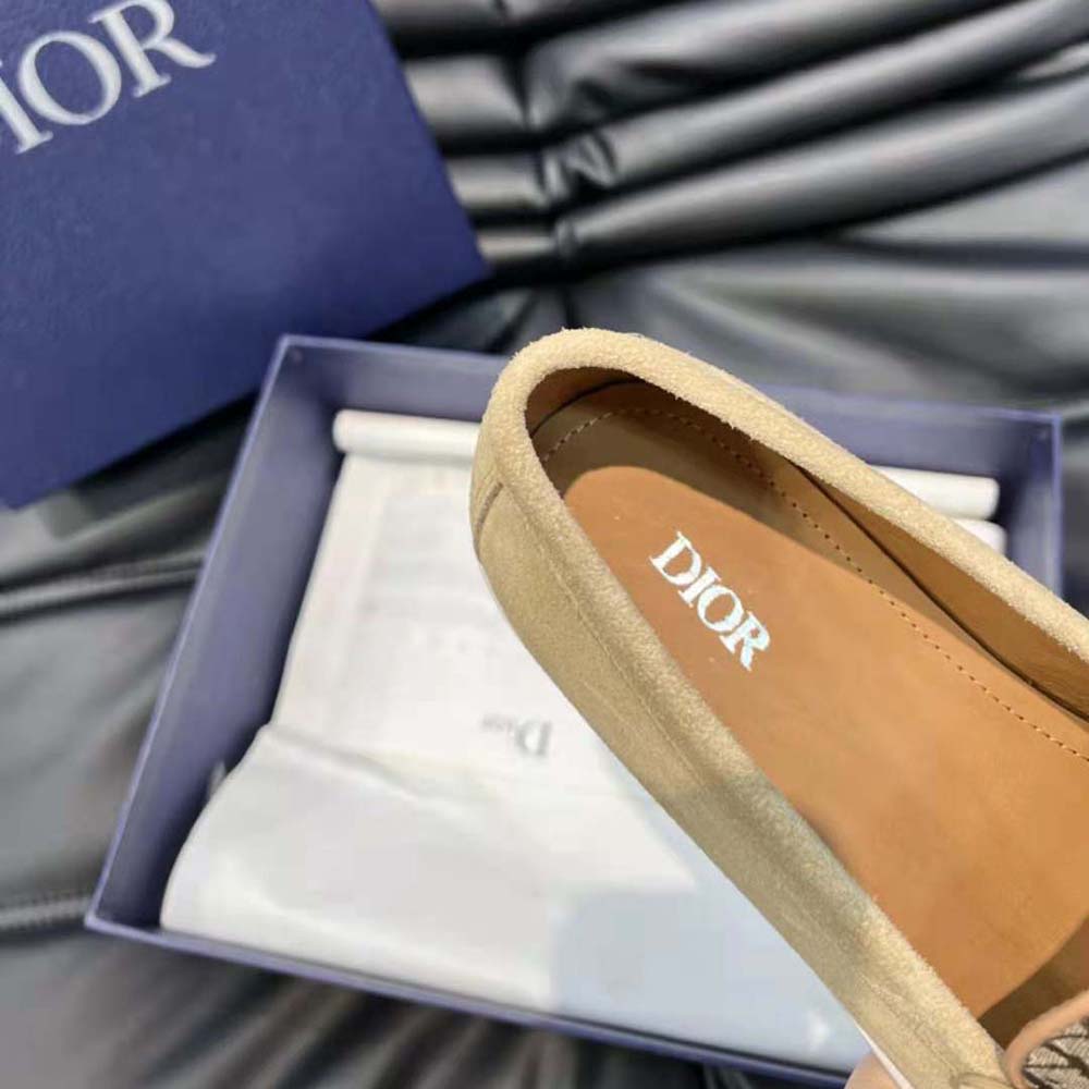 Dior Men Granville Loafer Beige Dior Oblique Suede and Jacquard - image 8