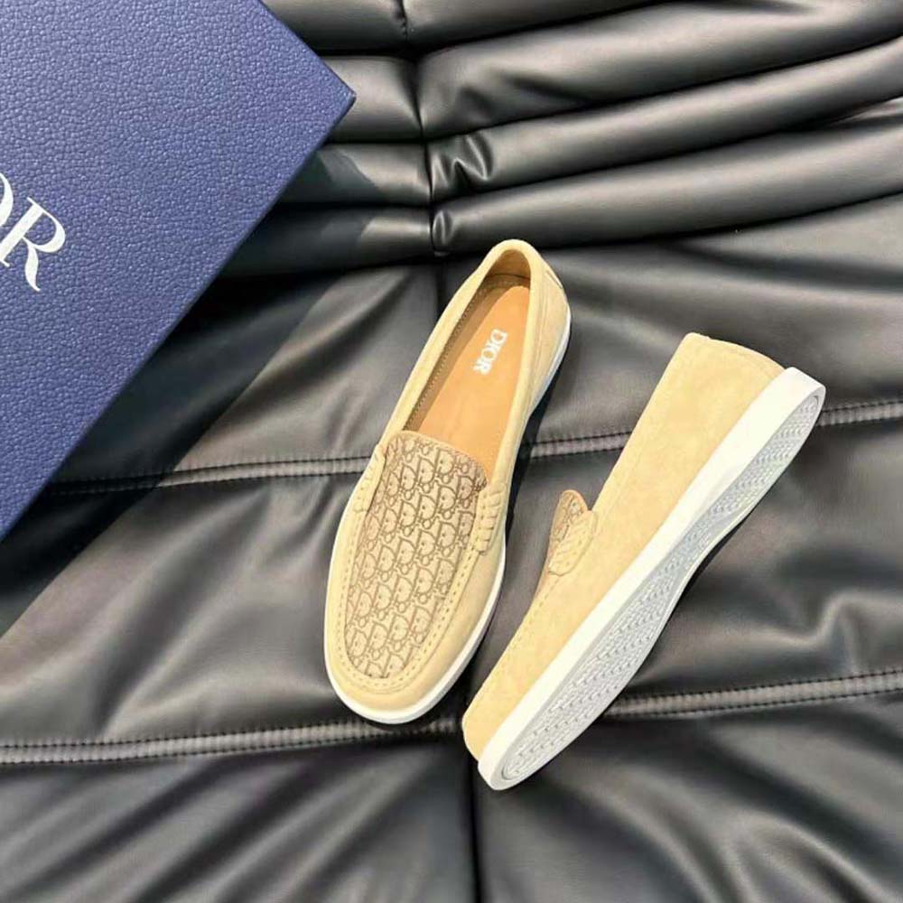 Dior Men Granville Loafer Beige Dior Oblique Suede and Jacquard - image 5