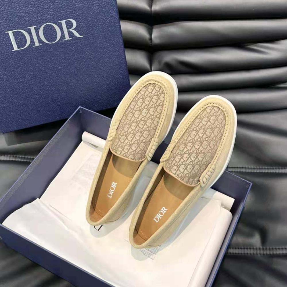 Dior Men Granville Loafer Beige Dior Oblique Suede and Jacquard - image 4