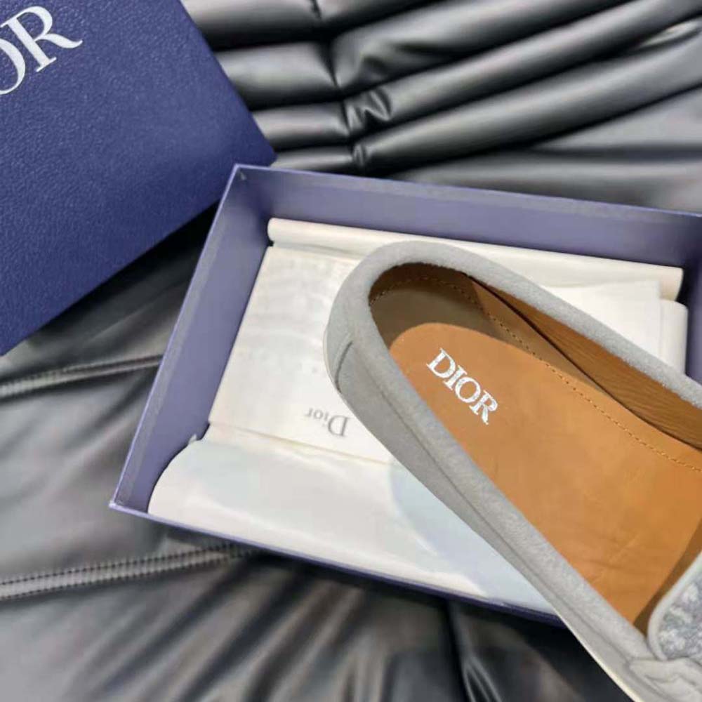 Dior Men Granville Loafer Dior Gray Suede and Dior Oblique Jacquard - image 9