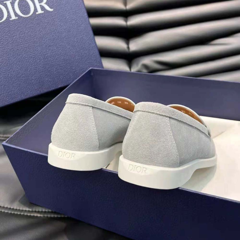 Dior Men Granville Loafer Dior Gray Suede and Dior Oblique Jacquard - image 6