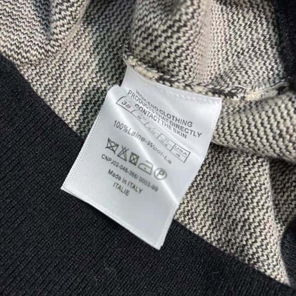 Dior Women Bomber Jacket Beige and Black Technical Virgin Wool Knit with Plan de Paris Motif - image 10
