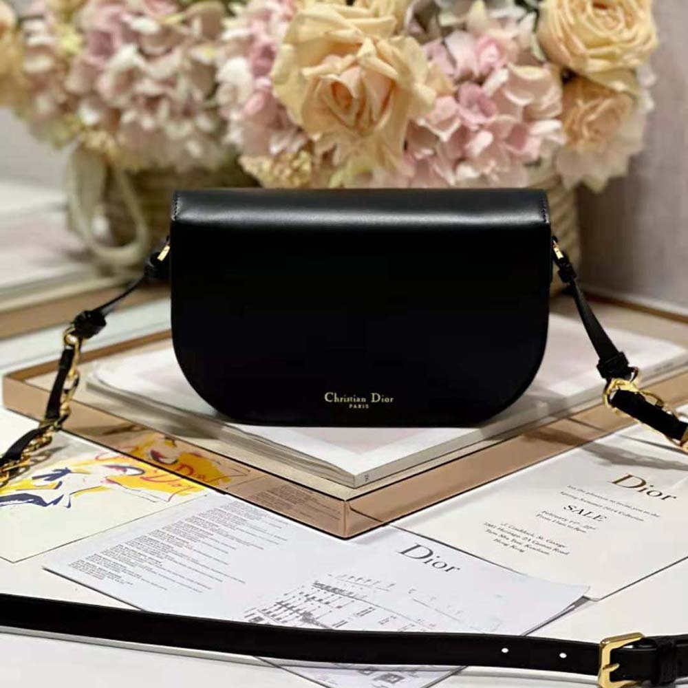 Close-up of silver-tone hardware on Dior Women CD Signature Bag with Strap