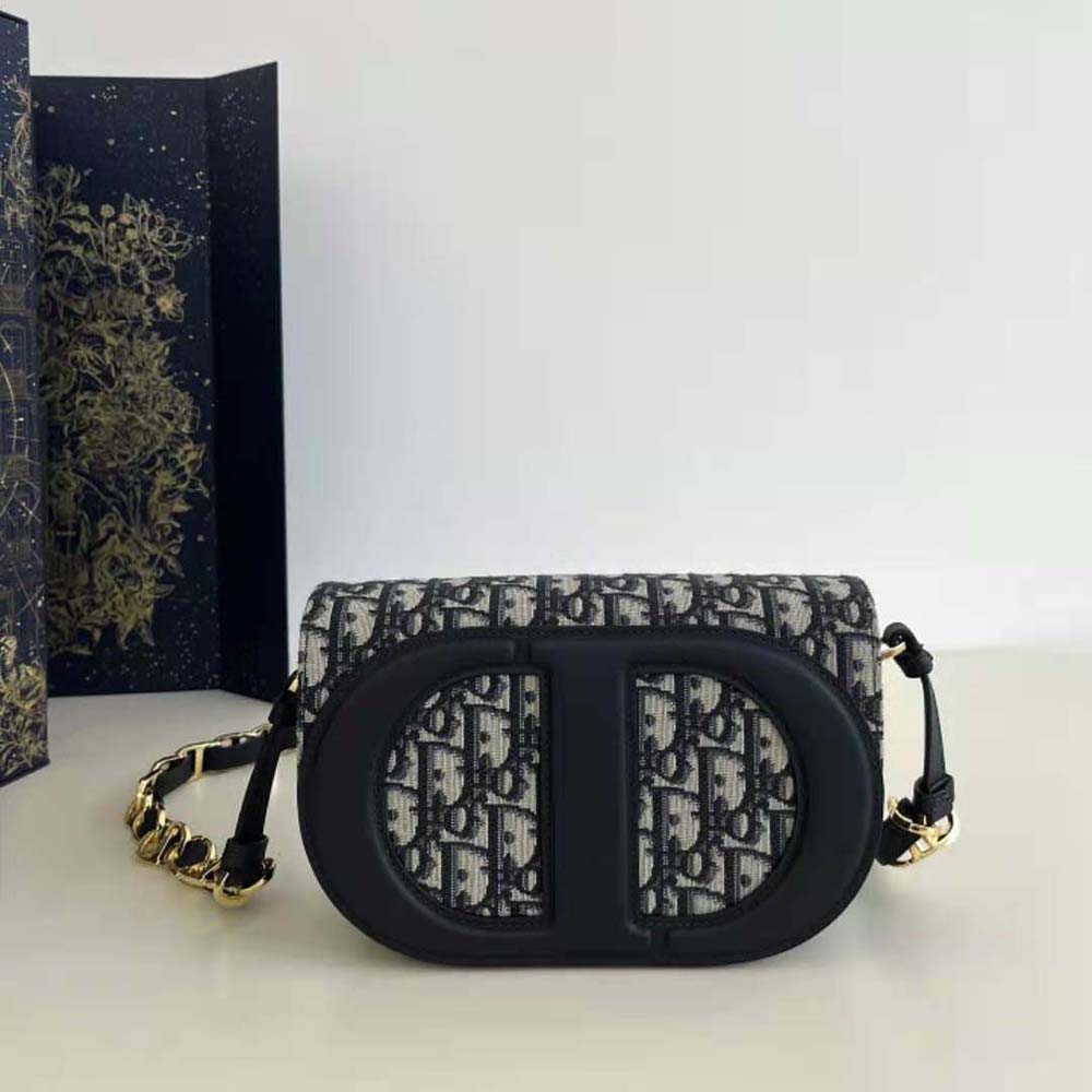 Side profile showing adjustable strap on Dior Women CD Signature Bag