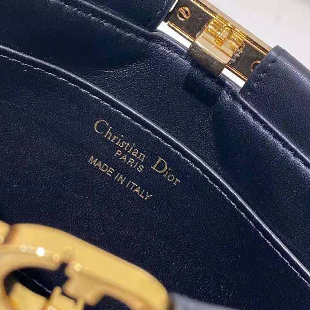 Dior Women Dior Caro Colle Noire Clutch with Chain Black Cannage Lambskin - image 9