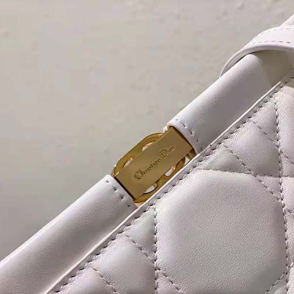 Dior Women Dior Caro Colle Noire Clutch with Chain Latte Cannage Lambskin - image 10