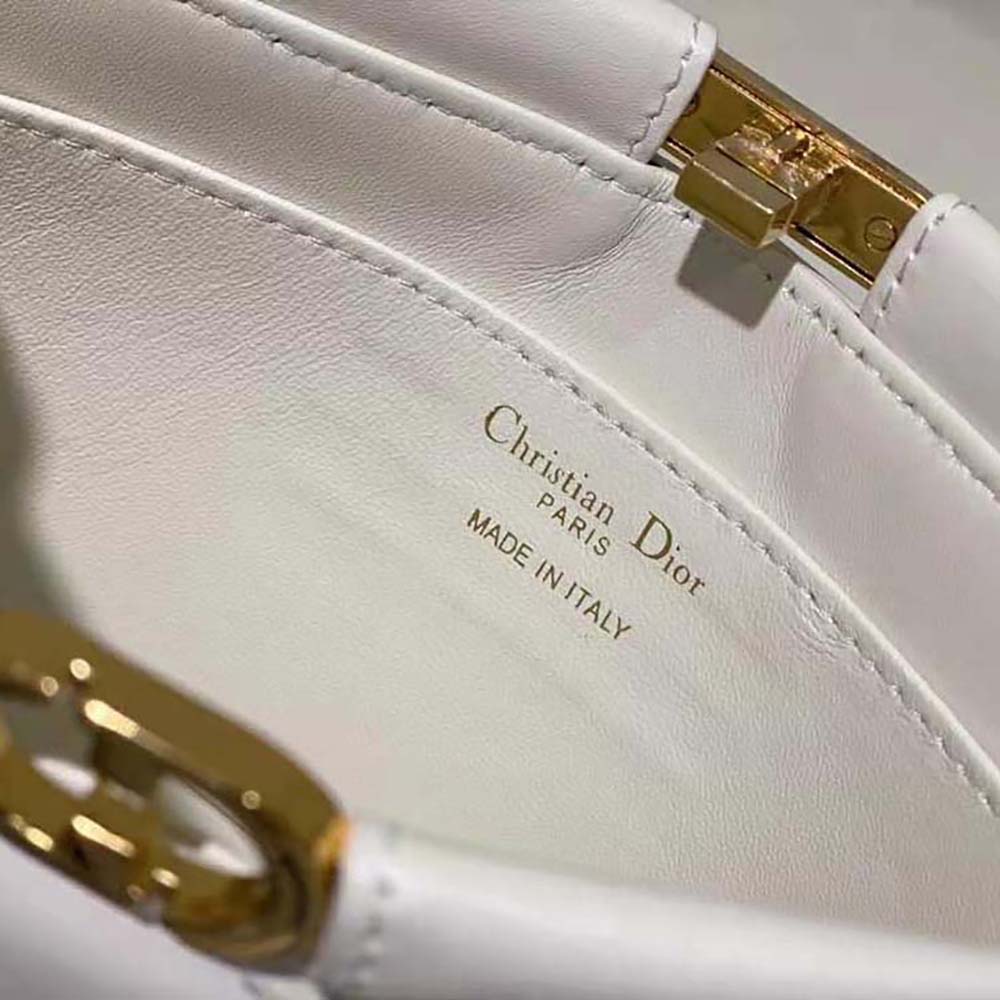 Dior Women Dior Caro Colle Noire Clutch with Chain Latte Cannage Lambskin - image 9
