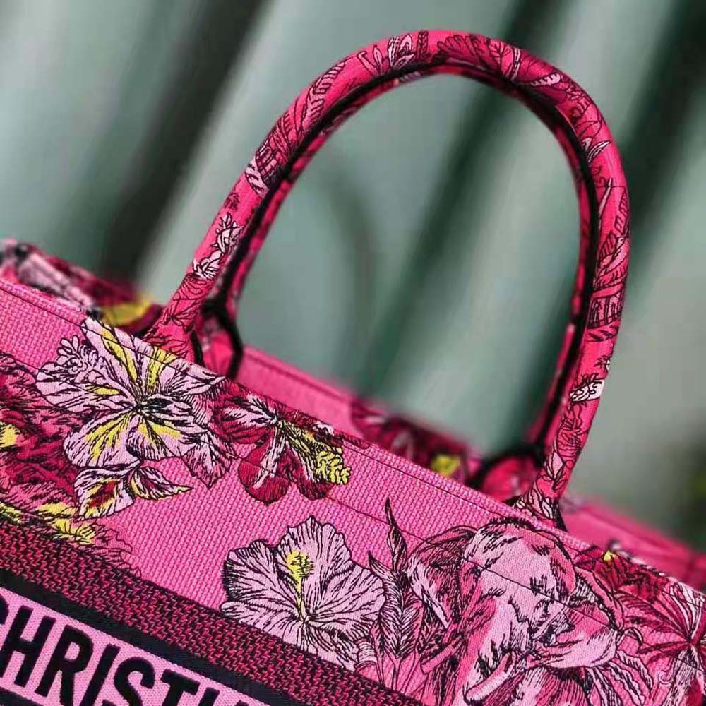 Dior Women Medium Dior Book Tote Fuchsia Multicolor Toile de Jouy Voyage Embroidery - image 7