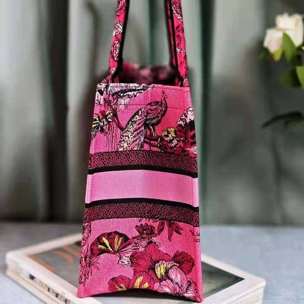 Dior Women Medium Dior Book Tote Fuchsia Multicolor Toile de Jouy Voyage Embroidery - image 5