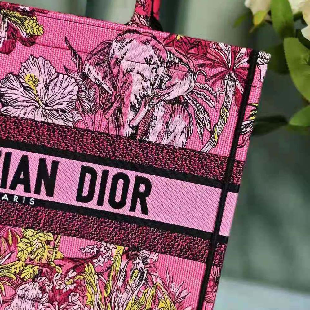 Dior Women Medium Dior Book Tote Fuchsia Multicolor Toile de Jouy Voyage Embroidery - image 9