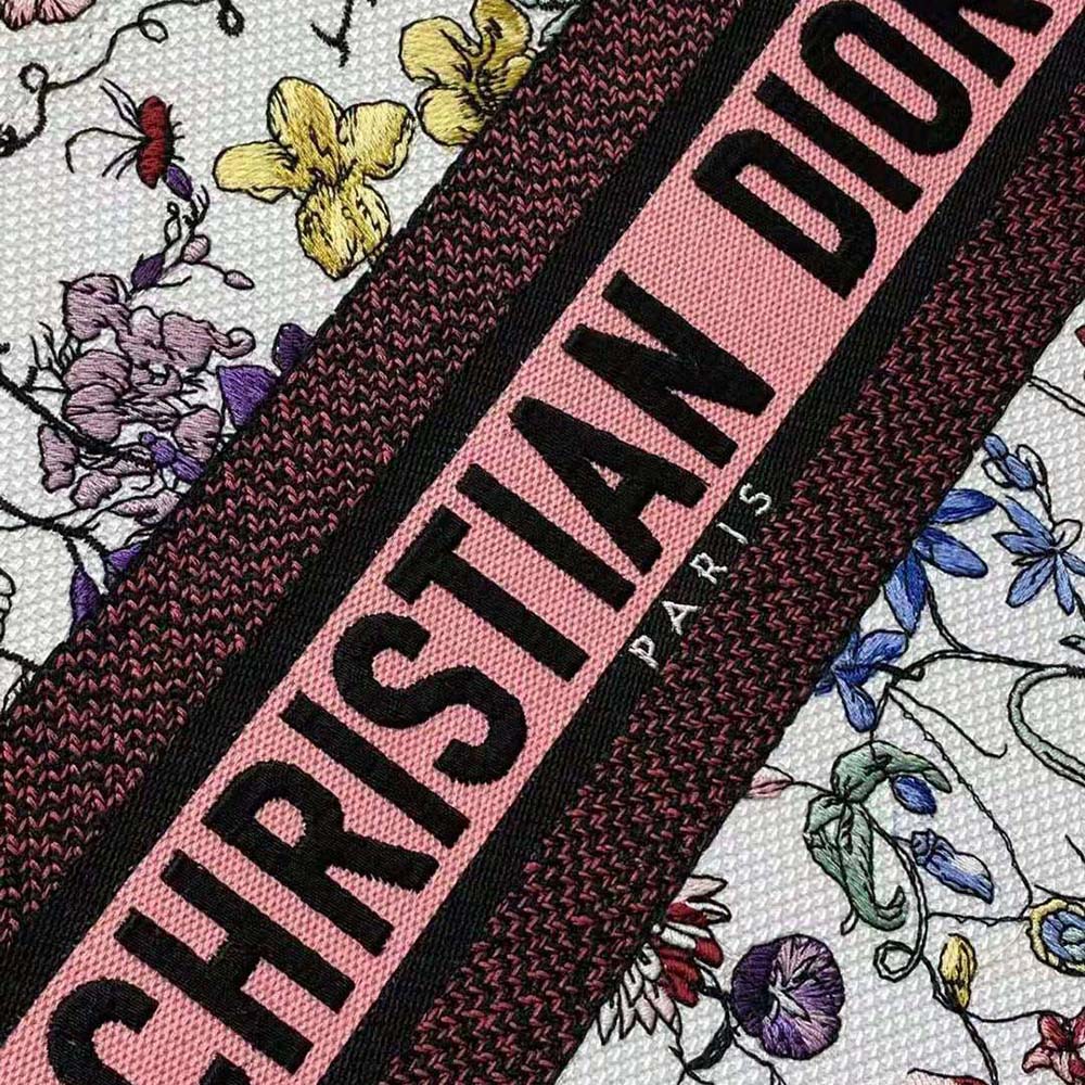 Dior Women Medium Dior Book Tote White Multicolor Florilegio Embroidery - image 7