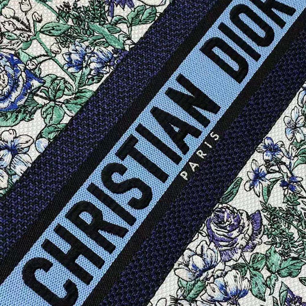 Dior Women Medium Dior Book Tote White Multicolor Flowers Constellation Embroidery - image 9
