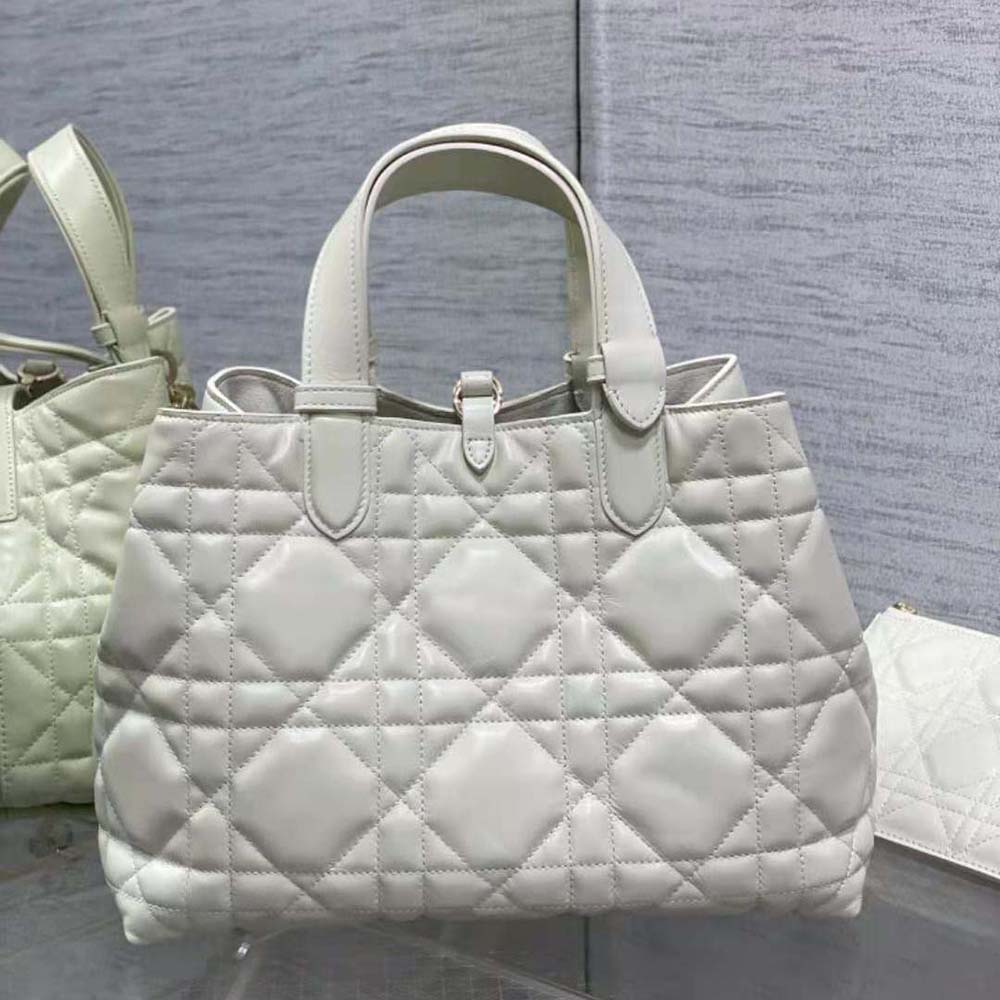 Dior Women Medium Dior Toujours Bag Latte Macrocannage Calfskin - image 4