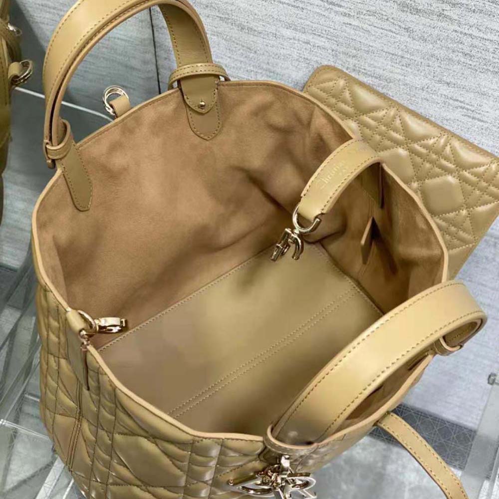 Dior Women Medium Dior Toujours Bag Medium Tan Macrocannage Calfskin - image 7