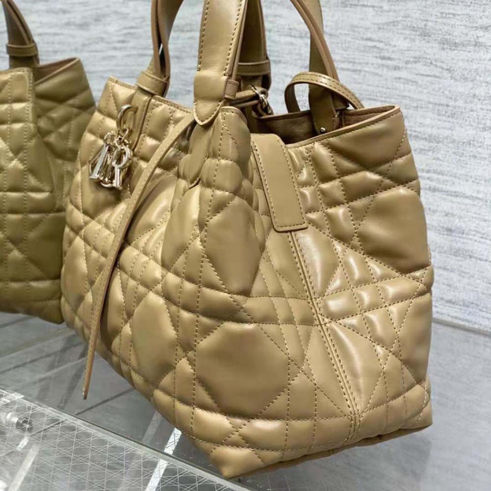 Dior Women Medium Dior Toujours Bag Medium Tan Macrocannage Calfskin - image 5