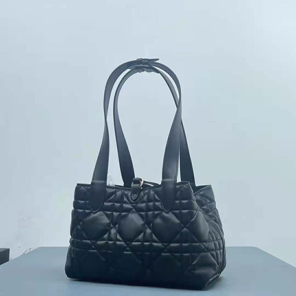Dior Women Small Dior Toujours Bag Black Macrocannage Calfskin - image 5