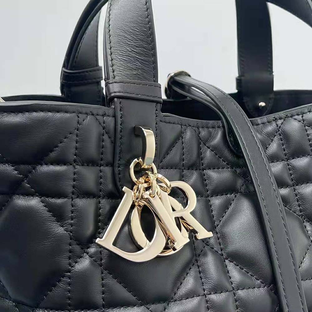 Dior Women Small Dior Toujours Bag Black Macrocannage Calfskin - image 8