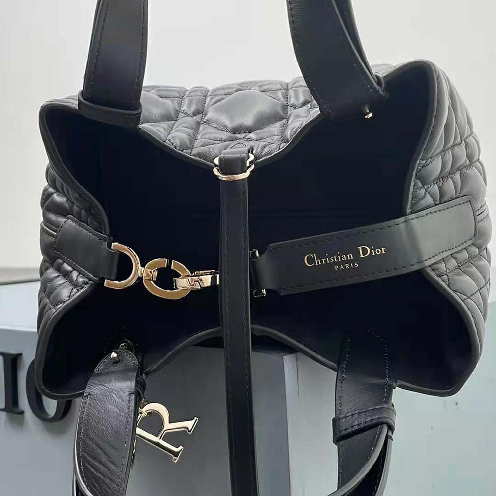 Dior Women Small Dior Toujours Bag Black Macrocannage Calfskin - image 7