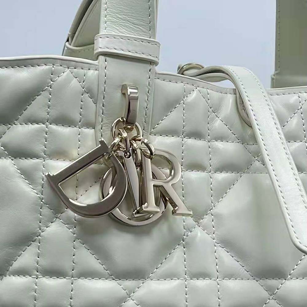 Dior Women Small Dior Toujours Bag Latte Macrocannage Calfskin - image 7