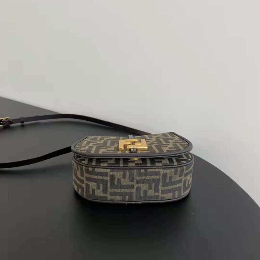 Fendi Women C’mon Small Brown FF Jacquard Fabric Bag - image 6