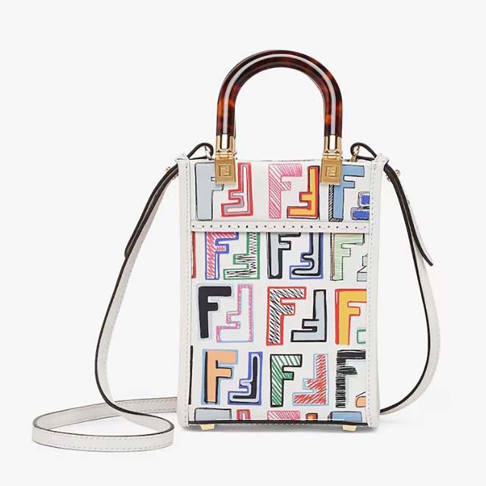 Front angle of Fendi Women Mini Sunshine Shopper Chinese Valentine’s Day Limited Edition Mini-bag