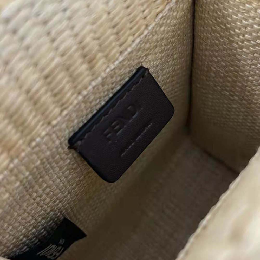 Fendi Women Mini Sunshine Shopper Natural Straw Mini-Bag - image 10