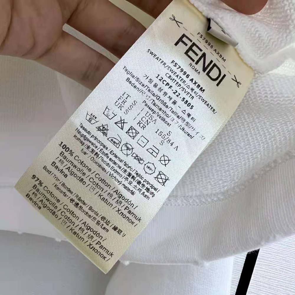 Fendi Women White Jersey Fendi by Marc Jacobs Sweatshirt - image 10