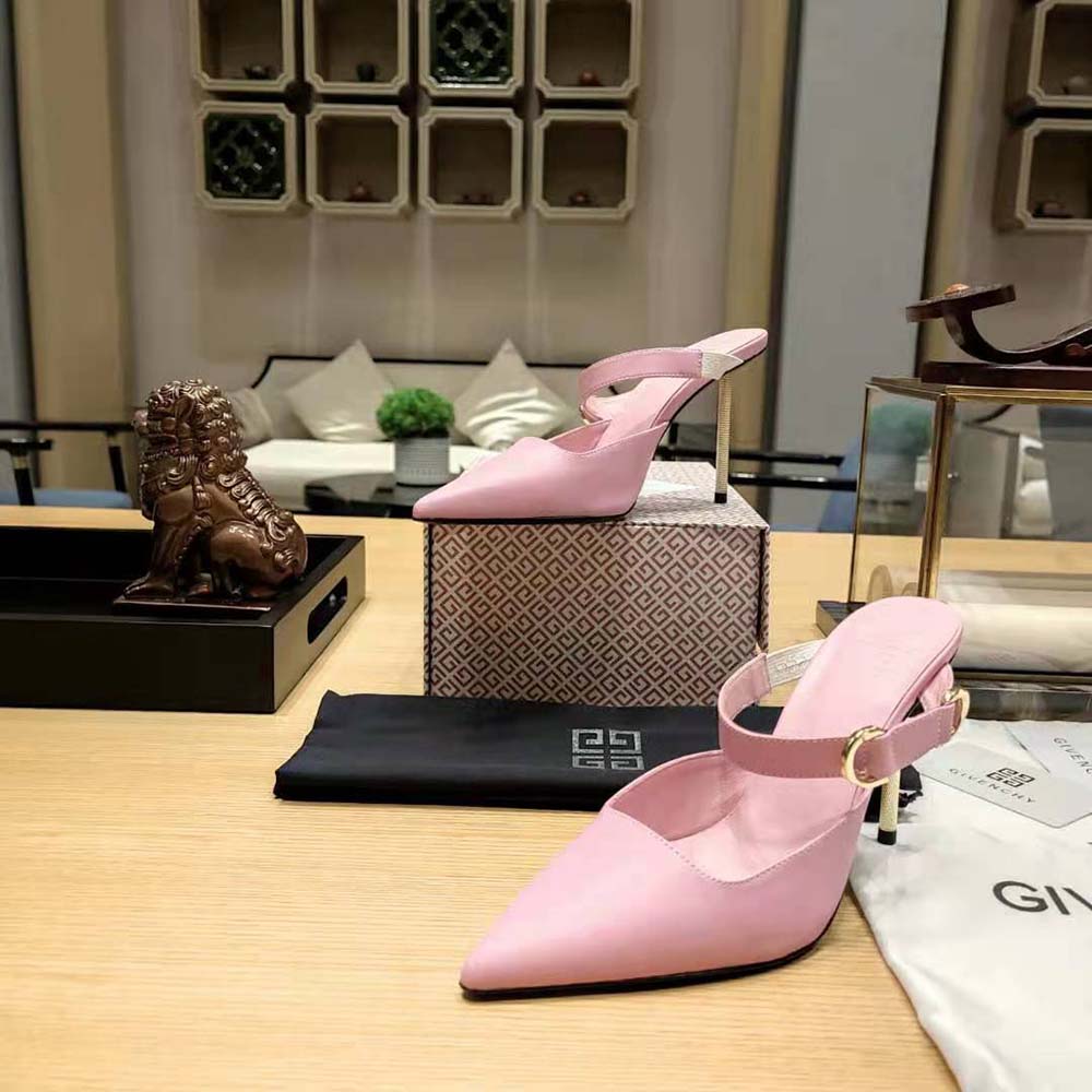 Givenchy Women Voyou Slingbacks in Leather-Pink - image 5