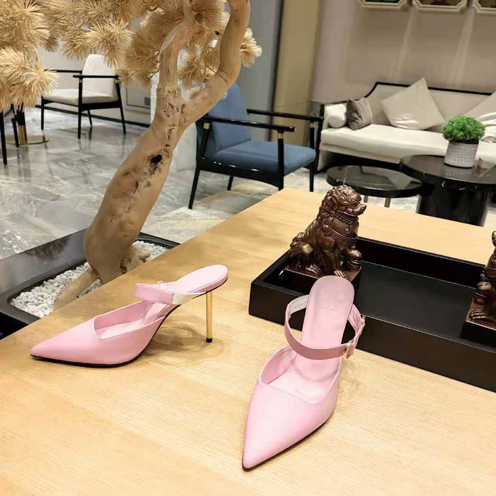 Givenchy Women Voyou Slingbacks in Leather-Pink - image 4