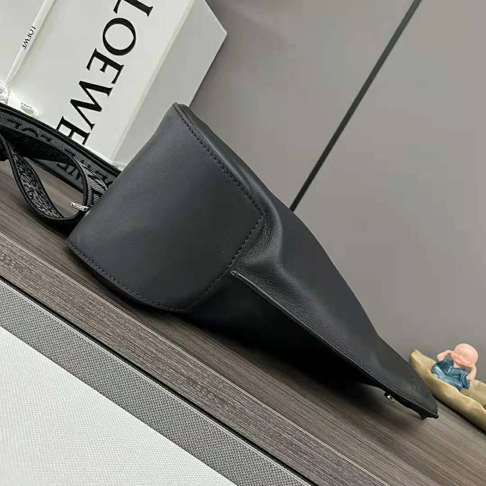 Loewe Men Anton Sling in Supple Smooth Calf and Jacquard-Black - image 6