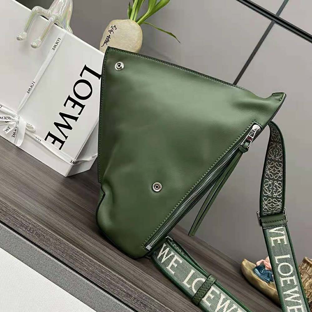 Loewe Men Anton Sling in Supple Smooth Calf and Jacquard-Green - image 5