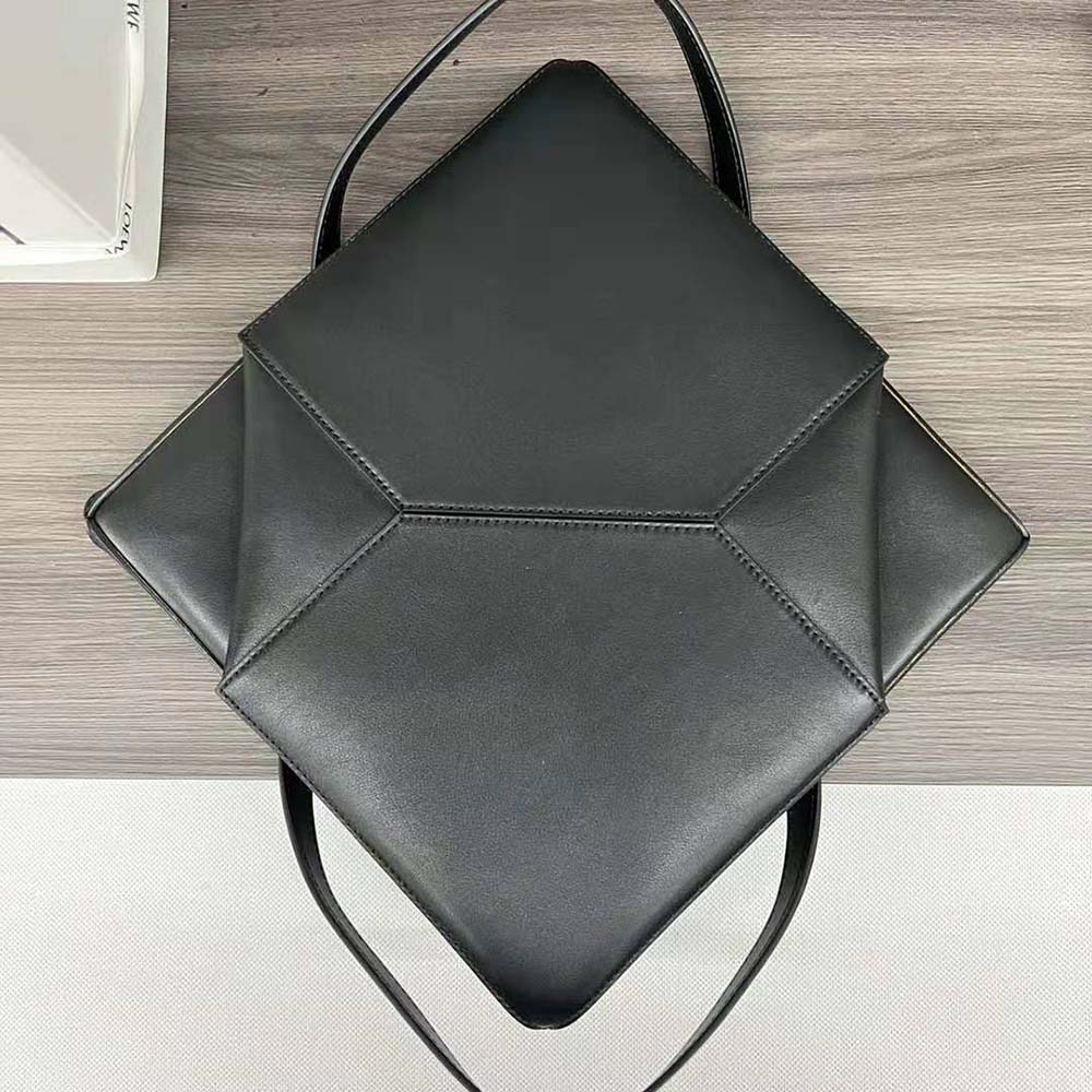 Loewe Unisex Puzzle Fold Tote in Shiny Calfskin-Black - image 7