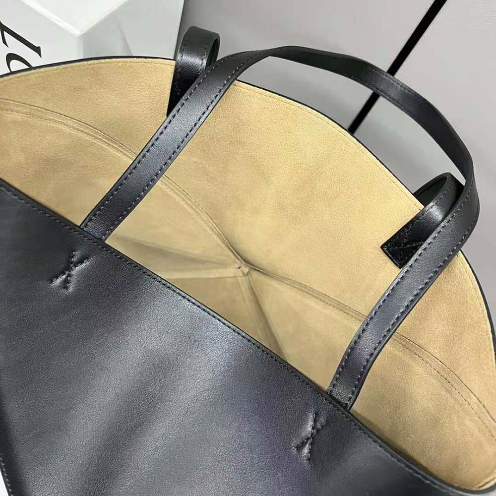 Loewe Unisex Puzzle Fold Tote in Shiny Calfskin-Black - image 9