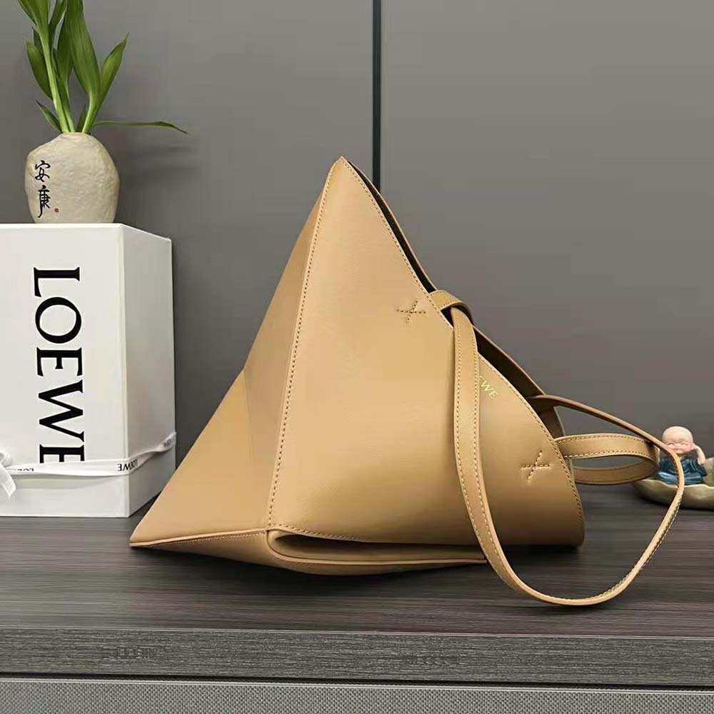 Loewe Unisex Puzzle Fold Tote in Shiny Calfskin-Brown - image 5