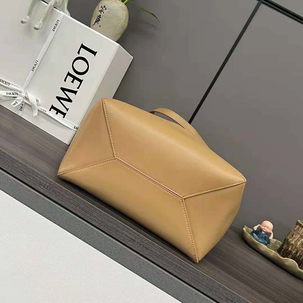 Loewe Unisex Puzzle Fold Tote in Shiny Calfskin-Brown - image 6