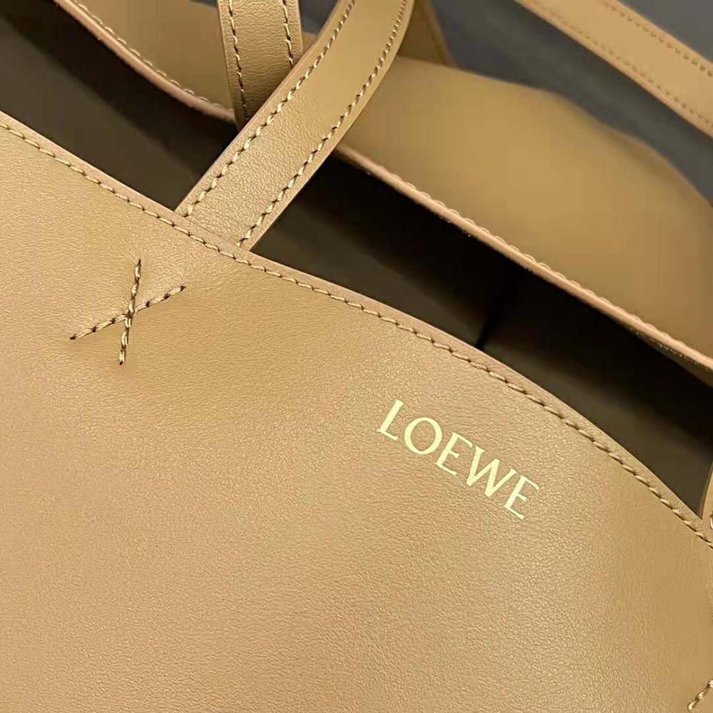 Loewe Unisex Puzzle Fold Tote in Shiny Calfskin-Brown - image 9