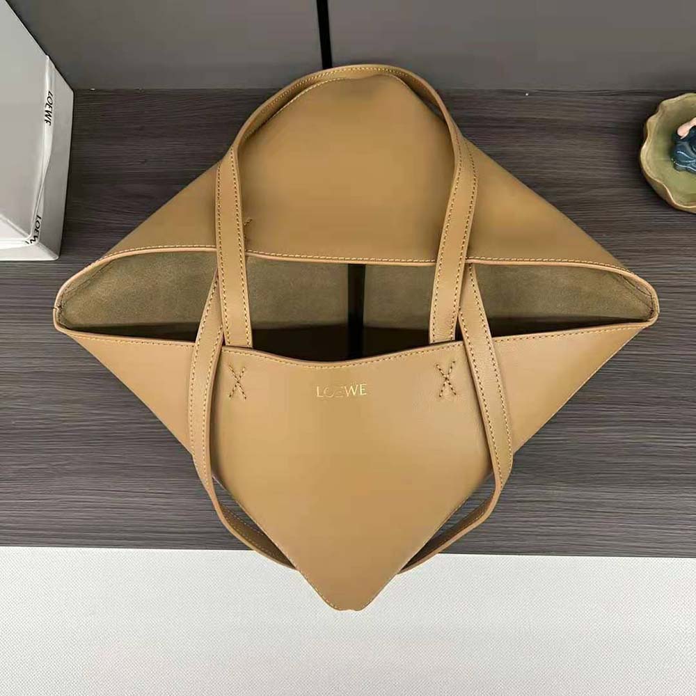 Loewe Unisex Puzzle Fold Tote in Shiny Calfskin-Brown - image 8